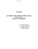 Tiểu luận: Sự thống nhất trong tính đa dạng của các lý thuyết xã hội học