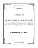 Luận văn Thạc sĩ Kinh tế: Đẩy mạnh công tác bảo hiểm y tế toàn dân góp phần thực hiện an sinh xã hội trên địa bàn quận Phú Nhuận, thành phố Hồ Chí Minh đến năm 2025