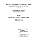 Đề tài Phần mềm quản lý thông tin bệnh nhân