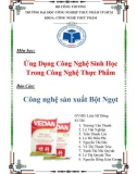 Báo cáo: Công nghệ sản xuất bột ngọt