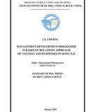 Summary of PhD thesis on Education science: Management development programme is based on relations approach of college and businesses in Dong Nai