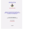 Luận văn: Khảo sát ảnh hưởng độ ẩm đến chất lượng bún khô bằng máy ép đùn trục vít tại công ty CPTP Bích Chi - ĐH Cần Thơ