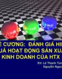 Đề cương đánh giá hiệu quả hoạt động sản xuất kinh doanh của hợp tác xã