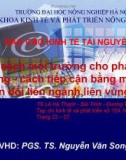 Đề tài: : Chính sách môi trường cho phát triển bền vững - cách tiếp cận bằng mô hình cân đối liên ngành,liên vùng