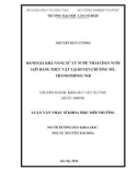 Luận văn Thạc sĩ Khoa học Môi trường: Đánh giá khả năng xử lý nước thải chăn nuôi lợn bằng thực vật tại huyện Chương Mỹ, thành phố Hà Nội