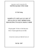 Tóm tắt Luận án Tiến sĩ Vật lý: Nghiên cứu chế tạo vật liệu từ nền Fe có cấu trúc micro - nano định hướng ứng dụng trong y sinh