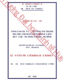 Luận văn Thạc sĩ Khoa học Kinh tế: Nâng cao chất lượng công tác thanh tra thu, chi ngân sách trên địa bàn huyện Quảng Ninh, tỉnh Quảng Bình