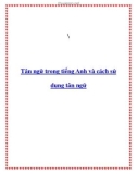 Tân ngữ trong tiếng Anh và cách sử dụng tân ngữ