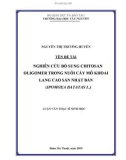 Luận văn thạc sĩ Sinh học: Nghiên cứu bổ sung Chitosan oligomer trong nuôi cấy mô khoai lang cao sản Nhật Bản (Ipomoea batatas L.)