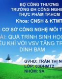 Bài thuyết trình Cơ sở công nghệ Môi trường: Quá trình sinh học hiếu khí với vi sinh vật tăng trưởng dính bám