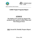 Báo cáo dự án nông nghiệp: Developing GAP systems for dragon fruit producers and exporters in Binh Thuan and Tien Giang provinces (MS3)