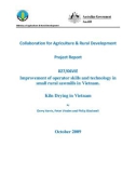 Báo cáo khoa học nông nghiệp: Improvement of operator skills and technology in small rural sawmills in Vietnam: Kiln Drying in Vietnam