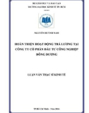 Luận văn Thạc sĩ Kinh tế: Hoàn thiện hoạt động trả lương tại Công ty cổ phần Xây dựng Đông Dương