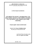 Luận văn Thạc sĩ Khoa học: Giải pháp ứng dụng U-Marketing vào hoạt động viễn thông di động của Tập đoàn Viễn thông Quân đội (Viettel)