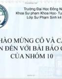 Thuyết trình nhóm: Sinh lý chống chịu thực vật