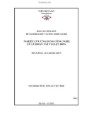 Báo cáo khoa học: Nghiên cứu ứng dụng công nghệ xử lý hoàn tất vải len 100%