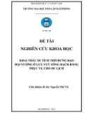 Đề tài nghiên cứu khoa học: Khai thác di tích thờ Hưng Đạo Đại Vương ở lưu vực sông Bạch Đằng phục vụ cho du lịch ﻿