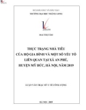 Tóm tắt luận văn Thạc sĩ Y tế công cộng: Thực trạng nhà tiêu của hộ gia đình và một số yếu tố liên quan tại xã An Phú, huyện Mỹ Đức, Hà Nội, năm 2019