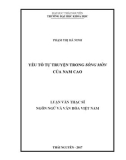 Luận văn Thạc sĩ Ngôn ngữ và Văn hóa Việt Nam: Yếu tố tự truyện trong Sống mòn của Nam Cao