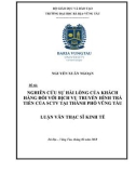 Luận văn Thạc sĩ Kinh tế: Nghiên cứu sự hài lòng của khách hàng đối với dịch vụ truyền hình trả tiền của SCTV tại Thành Phố Vũng Tàu