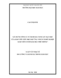 Luận văn Thạc sĩ: Xây dựng công cụ tự đánh giá năng lực dạy học của giáo viên tiểu học đáp ứng