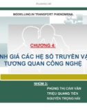 ĐÁNH GIÁ CÁC HỆ SỐ TRUYỀN VẬN: TƯƠNG QUAN CÔNG NGHỆ