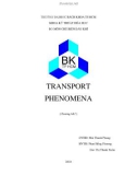 Tiểu luận: TRANSPORT PHENOMENA