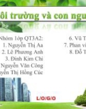 Đề tài: Môi trường và con người