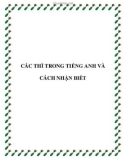 CÁC THÌ TRONG TIẾNG ANH VÀ CÁCH NHẬN BIẾT