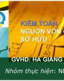 Bài thuyết trình Kế toán nguồn vốn chủ sở hữu