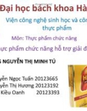 Bài thuyết trình: Thực phẩm chức năng hỗ trợ giải độc gan