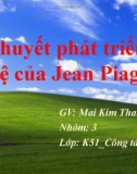 Tiểu luận: Lý thuyết phát triển trí tuệ của Jean Piaget