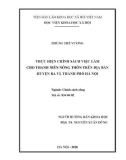 Luận văn Thạc sĩ Chính sách công: Thực hiện chính sách việc làm cho thanh niên nông thôn trên địa bàn huyện Ba Vì, Thành phố Hà Nội