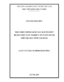 Luận văn Thạc sĩ Chính sách công: Thực hiện chính sách cải cách tổ chức bộ máy đơn vị sự nghiệp y tế tuyến huyện trên địa bàn tỉnh Cao Bằng