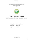 Báo cáo thực hành môn Sinh học phân tử - Kỹ thuật di truyền