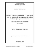 Luận văn: NGHIÊN CỨU ĐẶC ĐIỂM SINH LÝ, HIỆU QUẢ TẠO CỦ KHOAI TÂY BI IN VITRO VÀ TRỒNG THỬ NGHIỆM TẠI THÁI NGUYÊN