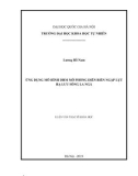 Luận văn Thạc sĩ Khoa học: Ứng dụng mô hình DHM mô phỏng diễn biến ngập lụt vùng hạ lưu sông La Ngà