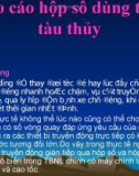 Báo cáo hộp số dùng trên tàu thủy