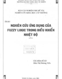 Báo cáo nghiệm thu đề tài nghiên cứu khoa học cấp trường: Nghiên cứu ứng dụng của Fuzzy Logic trong điều khiển nhiệt độ