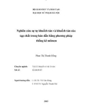 Luận án Tiến sĩ Vật lý: Nghiên cứu sự tự khuếch tán và khuếch tán của tạp chất trong bán dẫn bằng phương pháp thống kê mômen