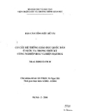 Báo cáo tổng kết đề tài: Cơ cấu hệ thống giáo dục quốc dân ở nước ta trong thời kỳ công nghiệp hóa hiện đại hóa