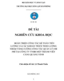 Đề tài nghiên cứu khoa học: Hoàn thiện công tác kế toán tiền lương và các khoản trích theo lương nhằm tăng cường công tác quản lý chi phí tại công ty TNHH một thành viên cảng Quảng Ninh