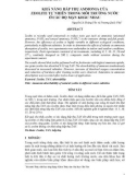 Báo cáo nghiên cứu khoa học: KHẢ NĂNG HẤP THỤ AMMONIA CỦA ZEOLITE TỰ NHIÊN TRONG MÔI TRƯỜNG NƯỚC Ở CÁC ĐỘ MẶN KHÁC NHAU