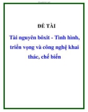 ĐỀ TÀI Tài nguyên bôxit - Tình hình, triển vọng và công nghệ khai thác, chế biến 