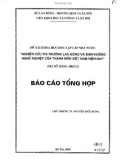 Báo cáo tổng hợp đề tài khoa học độc lập cấp nhà nước: Nghiên cứu thị trường lao động và định hướng nghề nghiệp của thanh niên Việt Nam hiện nay