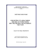 Luận văn thạc sỹ kinh tế: Ảnh hưởng của hoạt động nhà đầu tư nước ngoài đến thị trường chứng khoán Việt Nam