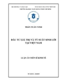 Luận án Tiến sĩ Kinh tế: Đầu tư giá trị và tỷ suất sinh lời tại Việt Nam