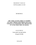 Luận án tiến sĩ Nông nghiệp: Thu thập, tuyển chọn và nghiên cứu quy trình nuôi trồng hai loại nấm ăn và nấm dược liệu hoang dại từ vùng Thất Sơn, An Giang