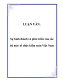 LUẬN VĂN: Sự hình thành và phát triển của các bộ máy tổ chức kiểm toán Việt Nam