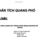 Đề tài tiểu luận: Xác định hàm lượng sắt trong nước bằng phương pháp trắc quang